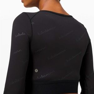Lululemon Special Edition Wunder Train Crop LS *Emboss